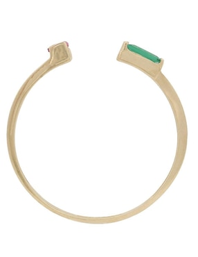 Anillo Horoz 10 k de oro zirconia pulido