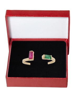 Anillo Horoz 10 k de oro zirconia pulido