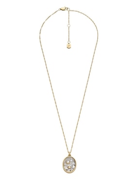 Collar con dije ovalado Fossil Sutton
