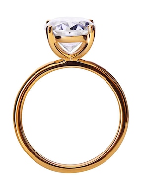 Anillo ovalado Gladkova Joyería 14 k de oro moissanita