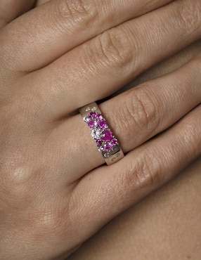 Anillo Gladkova Joyería P 925 de plata zafiro pavé