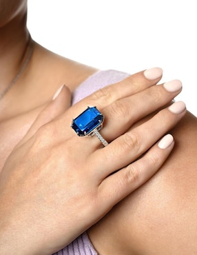 Anillo Gladkova Joyería P 925 de plata zafiro brillante