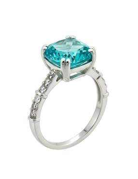 Anillo de cushion Zvezda Élan P 925 de plata circonita brillante