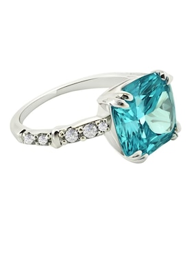 Anillo de cushion Zvezda Élan P 925 de plata circonita brillante