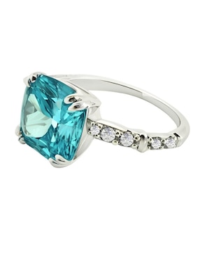 Anillo de cushion Zvezda Élan P 925 de plata circonita brillante