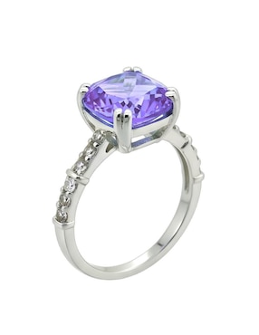 Anillo de cushion Zvezda Élan P 925 de plata circonita brillante