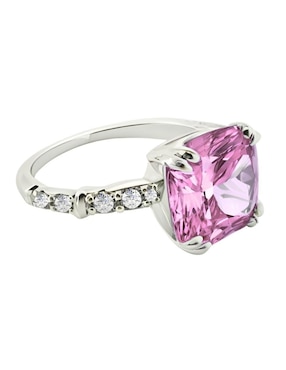 Anillo de cushion Zvezda Élan P 925 de plata circonita brillante