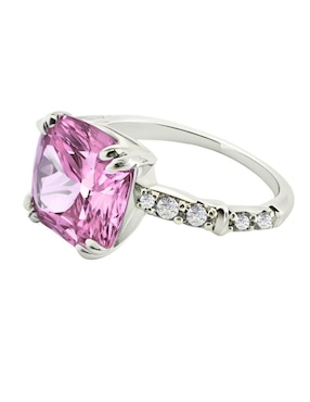 Anillo de cushion Zvezda Élan P 925 de plata circonita brillante