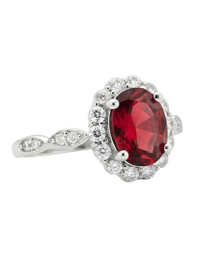 Anillo oval Zvezda Élan P 925 de plata circonita brillante