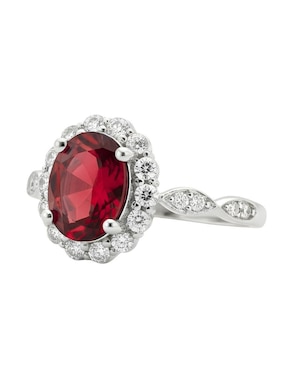 Anillo oval Zvezda Élan P 925 de plata circonita brillante