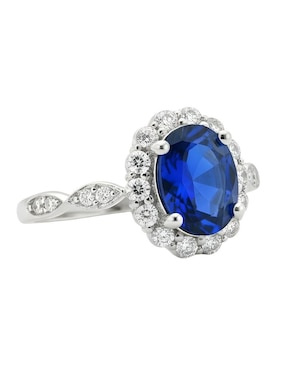 Anillo oval Zvezda Élan P 925 de plata circonita brillante