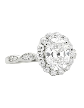 Anillo oval Zvezda Élan P 925 de plata circonita brillante