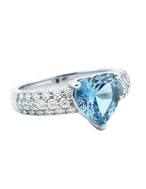 Anillo de corazón Zvezda Élan P 925 de plata circonita brillante