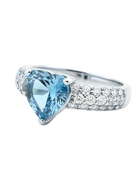 Anillo de corazón Zvezda Élan P 925 de plata circonita brillante