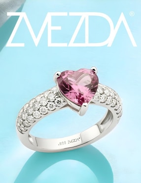 Anillo de corazón Zvezda Élan P 925 de plata circonita brillante