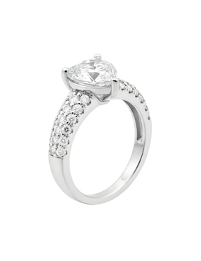 Anillo de corazón Zvezda Élan P 925 de plata circonita brillante