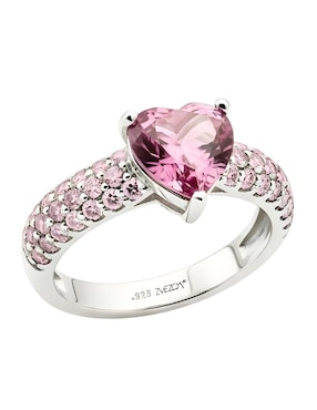 Anillo de corazón Zvezda Élan P 925 de plata circonita brillante