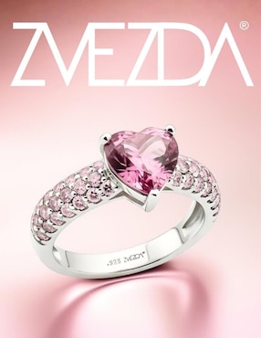Anillo de corazón Zvezda Élan P 925 de plata circonita brillante