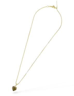 Aretes y collar de corazón OG 18 K zirconia