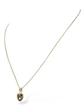 Aretes y collar de corazón OG 18 K zirconia