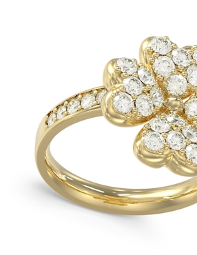 Anillo de flor Guess Love Bites circonita pavé