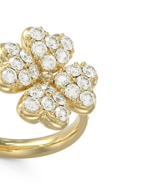 Anillo de flor Guess Love Bites circonita pavé
