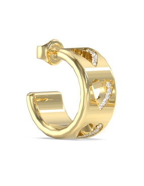 Aretes de corazón Guess con acabado pavé circonita