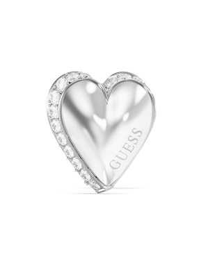 Aretes cortos de corazón Guess By Your Side con acabado pavé circonita