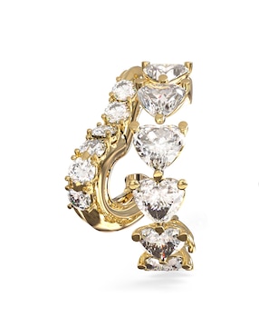 Aretes cortos de corazón Guess Beloved con acabado brillante circonita