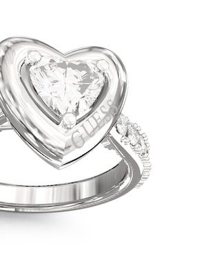 Anillo de corazón Guess Beloved circonita pavé