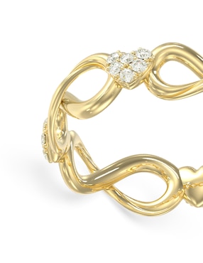 Anillo de infinito Guess Love Bites circonita pavé