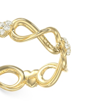 Anillo de infinito Guess Love Bites circonita pavé