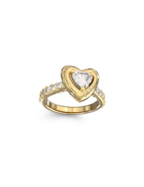Anillo de corazón Guess Beloved circonita pavé