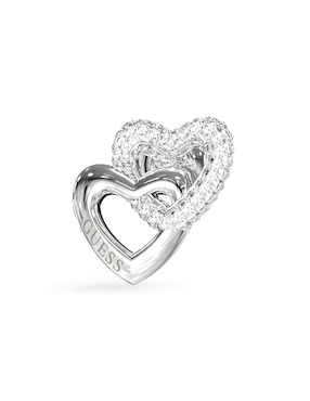 Aretes de corazón Guess con acabado pavé circonita
