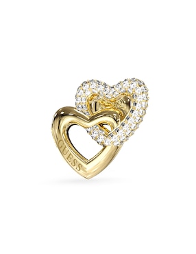 Aretes de corazón Guess con acabado pavé circonita