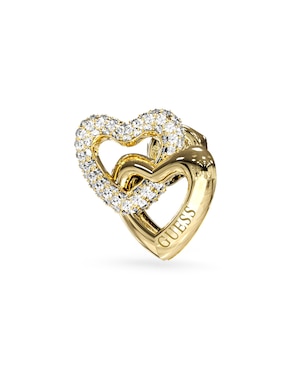 Aretes de corazón Guess con acabado pavé circonita