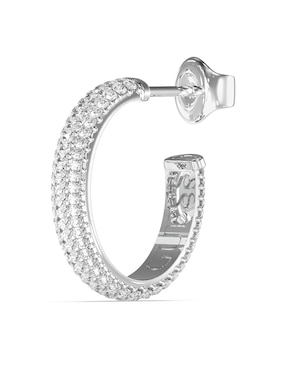Aretes de aro Guess Essenza con acabado pavé circonita