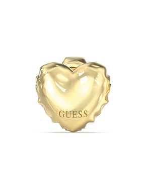 Aretes de corazón Guess con acabado brillante