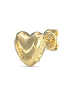 Aretes de corazón Guess con acabado brillante