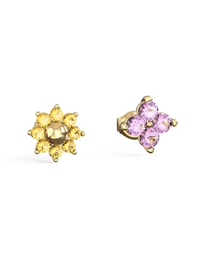 Aretes cortos de estrella Guess Secret garden con acabado pavé circonita