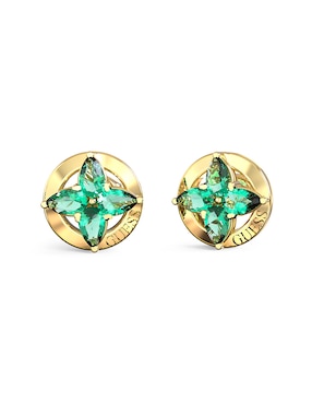 Aretes cortos de estrella Guess Secret garden con acabado pavé circonita