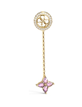 Aretes largos de estrella Guess Secret garden con acabado pavé circonita
