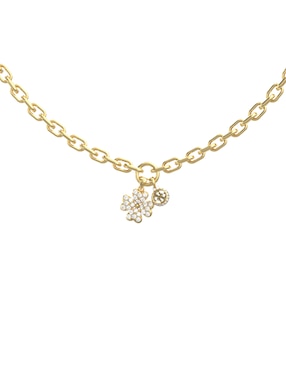 Collar de flor Guess Love Bites de acero inoxidable