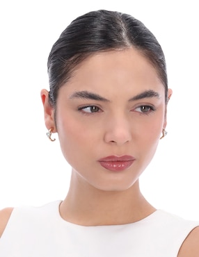 Set de aretes cortos Anne Klein con acabado pavé