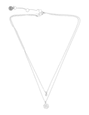 Set aretes y collar de hexagonal Dkny