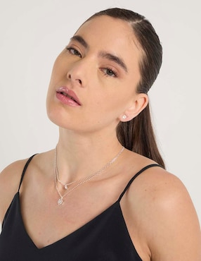 Set aretes y collar de hexagonal Dkny