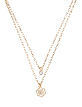 Set aretes y collar de hexagonal Dkny
