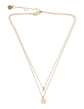 Set aretes y collar de hexagonal Dkny