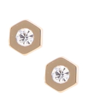 Set aretes y collar de hexagonal Dkny
