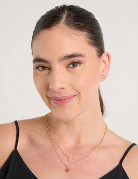 Set aretes y collar de hexagonal Dkny